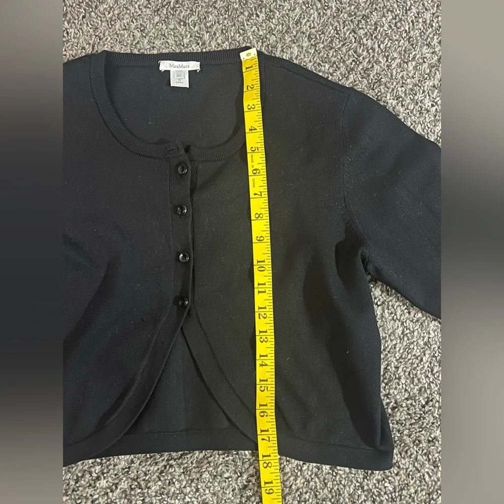 Max Mara wool cropped cardigan black - Picture 7 of 7